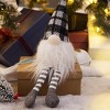 SEVOBAL Christmas Gnomes Set of 3 Fabric Sitting Gnomes with Plaid Hats Long Beards for Holiday Table Decor, Gray, 3.5"*3.5"*14.6" - 2 of 4