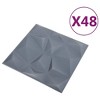 VidaXL 3D Wall Panels 48 pcs 19.7"x19.7" Diamond Gray 129.2 ftÂ² - 3 of 4