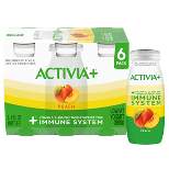 Activia+ Peach Probiotic Low Fat Yogurt Drink - 6ct/3.1 fl oz