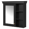 NicBex 30" x 28" Bathroom Storage Wall Cabinet with Mirror, Wall Mounted Mirror Cabinet, Over the Toilet Storage White Storage Cabinet, White - 3 of 4