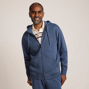 Lands' End Men's Long Sleeve RainDefense Serious Sweats Full Zip Hoodie - 1 of 4