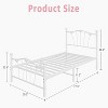 Enchanted Heart Twin Bed Frame – Dual Heart Headboard & Tailboard for Girls, Heavy-Duty Metal Slats (No Box Spring), Noise-Free - 2 of 4