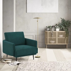 Nebula Vortex 37.5''Mid-Century Wide Accent Chair,Modern Oversized Armchair for Living Room(Yellow) - 1 of 4