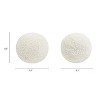 Luna 12" Round Sphere Accent Ball Throw Pillow, Ivory White Boucle - 4 of 4