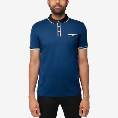 X RAY Men's Short Sleeve ribbed cuffs Polo Shirt
