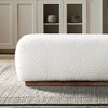 Ashcroft Furniture,Kelvin Ivory Boucle Bench - 2 of 4