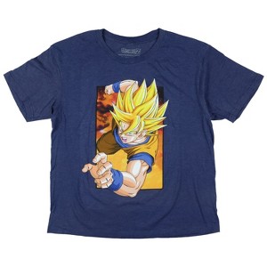Seven Times Six Dragon Ball Z T-Shirt Boys' Goku Flying Pose Short Sleeve Graphic Tee Blue - 1 of 4