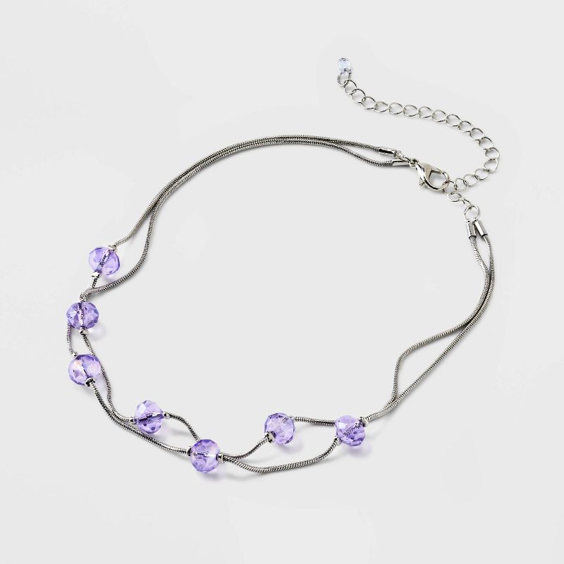 Beaded Choker Necklace - Wild Fable&#8482; Purple, 4 of 6