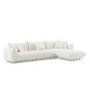 MINIMORE Modern Style 124.5"W Modular Chris 4Seater Sofa with 1 Ottoman - 4 of 4