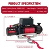 13800lbs Electric Vehicle Winch, Waterproof IP67 80ft Steel Cable Truck Winch with Wireless Handheld Remote, 12V Power Winch for Towing UTV Off Road - 2 of 4