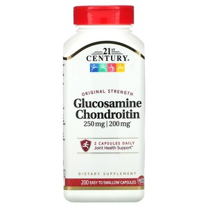 21st Century Glucosamine / Chondroitin, Original Strength, 200 Easy to Swallow Capsules - 1 of 4
