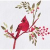 C&F Home Holiday Winter Themed Single Red Cardinal Embroidered Sitting on Red Berry Tree Flour Sack Dish towel 27L x 18W in. - 2 of 4