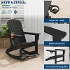 Nasitip 4-in-1 Adirondack Rocking Chair - HDPE All-Weather Folding Rocker with Footrest & Cup Holders, 380LB Capacity - 3 of 4
