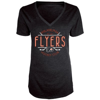 NHL Philadelphia Flyers Women's Blade V-Neck T-Shirt - S