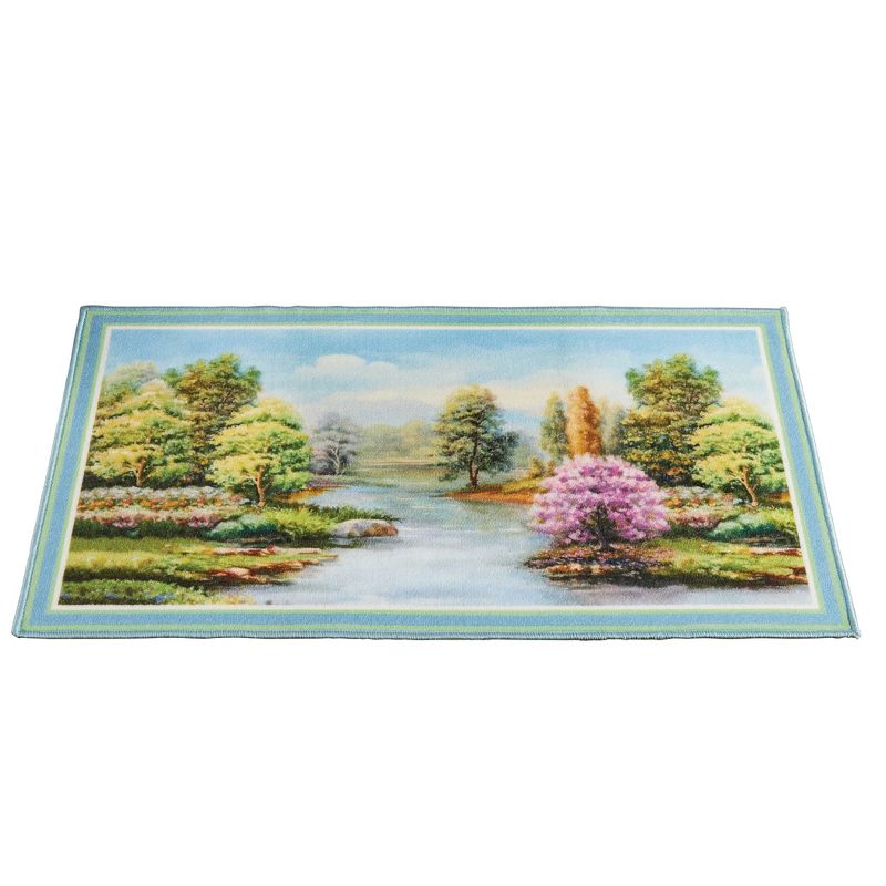 Collections Etc Lakeside Spring Scene Skid-Resistant Accent Rug 2X4 FT, 1 of 4