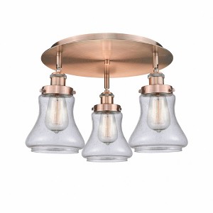 Bellmont - 3 Light Flush Mount In Art Deco Style-9.75 Inches Tall and 17.75 Inches Wide - 1 of 1