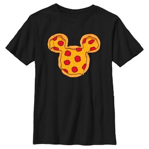 Boy's Disney Mickey Mouse Pizza Silhouette T-Shirt - 1 of 4