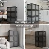 COMHOMA 3/4 Tier Stackable Storage Bins with Doors, Plastic Organizers, Foldable Design & Wheels for Kids' Toys, Crafts, Living Room - 4 of 4