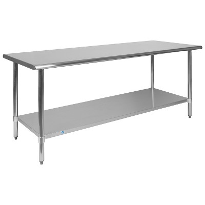 Photo 1 of *****USED*** Flash Furniture Stainless Steel 18 Gauge Prep and Work Table with Undershelf - NSF Certified