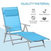 Set of 2 Wicker Chaise Lounge Chair Outdoor Patio Lounger with 5 Adjustable Back, Wheels, Cushion, and Armrests - 4 of 4