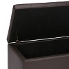 CAVINAS Faux Leather Storage Ottoman Bench with Stitched Design and Nailhead Trim,Storage Benches for Living Room,Bedroom - 4 of 4
