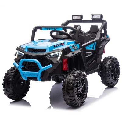 Lomsoe 24V 400W Kids Ride On Electric UTV W/Parents Remote Control,Four-Wheel Suspension,LED Lights,Portable Handle,Advanced center panel