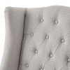 CAVINAS Modern Wingback Accent Chair with Button Tufted Diamond Stitching & Turned Birch Wood Legs, Upholstered Armchair for Living Room - 4 of 4