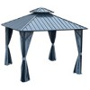 10 x 10FT Hardtop Gazebo With Steel Frame Double Roof, Aluminum Frame Outdoor For Patio, Backyard, Deck And Lawns - 2 of 4