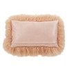 Saro Lifestyle 100% Wool Mongolian Lamb Fur Throw Pillow With Poly Filling - 2 of 3