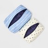 Girls' 2pk Quilted Floral Cosmetic Bag - art class™ Blue/White - 3 of 4