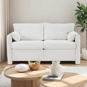 60" Chenille 2-Seater Loveseat with High-Density Foam & Plush Upholstery - 1 of 4