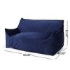 Grungis Bean Bag Chair,Velvet Beanbag Chair with Armrests,Oversized Lounge Sofa for Couples,Comfy Couch for Living Room Bedroom - 3 of 4