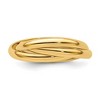 Black Bow Jewelry 6mm 14K Yellow, White or Tri-Color Gold Three Band Rolling Ring - 3 of 4