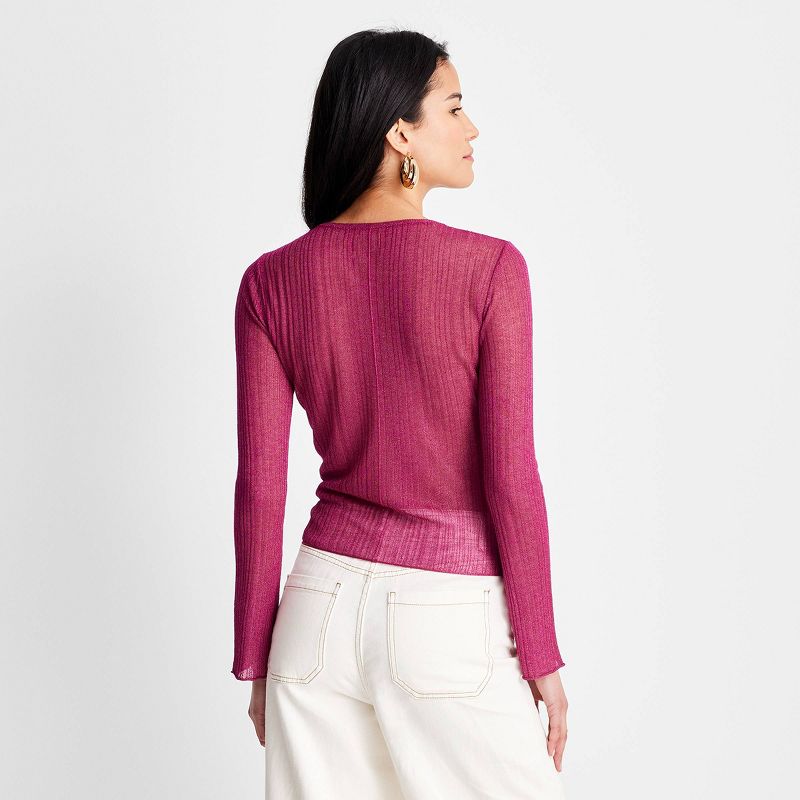 Women's Crewneck Sheer Sweater - Future Collective™ with Jenny K. Lopez, 2 of 5