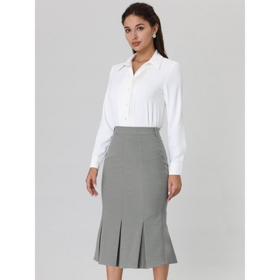 Hobemty Women's Work High Waist Below Knee Length Pencil Fishtail Skirt Target