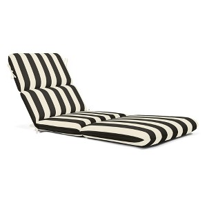 Casual Cushion Stripe Sunbrella Fabric 1-Piece Outdoor Chaise Cushion, 22.5"W x 74"L - 1 of 4