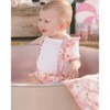 Deux par Deux Girl Printed Muslin Short and Organic Cotton Bodysuit Set Pink and White Flowers - 4 of 4