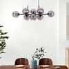 Rennnsan Arvante 40" W 8 -Light Glass Dimmable Modern Linear Kitchen Island Pendant in Black - 4 of 4