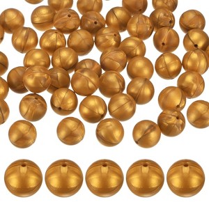 Unique Bargains Round Loose Rubber Beads Craft Smooth Ball Small Hole for DIY Crafts 50 Pcs - 1 of 4