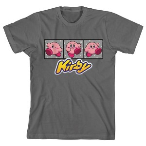 Kirby Star Panels Youth Charcoal T-shirt - 1 of 1