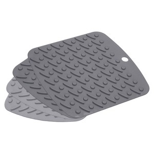 Unique Bargains Heat Resistant Non-Slip Flexible Durable Trivet Mat 4 Pcs - 1 of 4