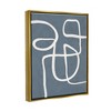 Stupell Industries Round White Squiggles Contemporary Abstract Design Black Floater Framed Canvas Wall Art - 3 of 4