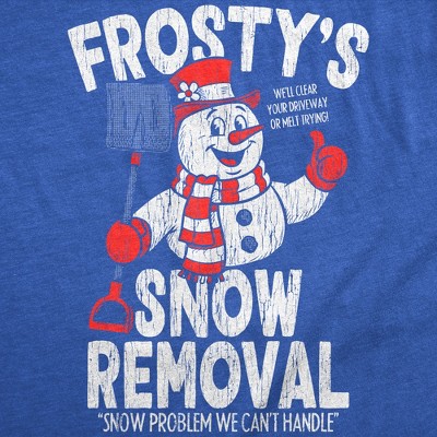 Мужские футболки Crazy Dog T-Shirts, Inc. Mens Funny T Shirts Frostys Snow Removal Sarcastic Winter Graphic Novelty Tee For Men - Crazy Dog Men's T Shirt Gift For Christmas Royal XL — фото 2