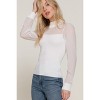Slickblue Women's Long Sleeve Sweater Top, Mesh Panel Detail Knit Shirt, Relaxed Fit, 3 Color Options, Size S-L - 3 of 4