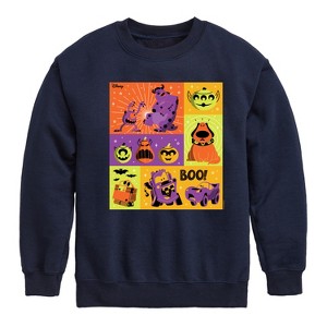 Boys' - Disney - Halloween Movie Grid Graphic Long Sleeve Fleece Sweatshirt - 1 of 4