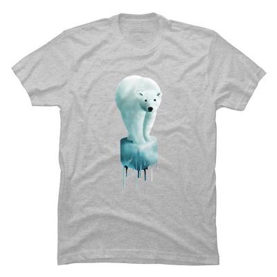Men's Design By Humans Polar Bear: Global warming By asitha T-Shirt