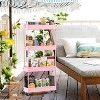 MaseiKar Slim Rolling Storage Cart 4 Tier Bathroom Organizer Mobile Shelving Unit Utility Cart Tower Rack for Kitchen Laundry Narrow Places - 2 of 4