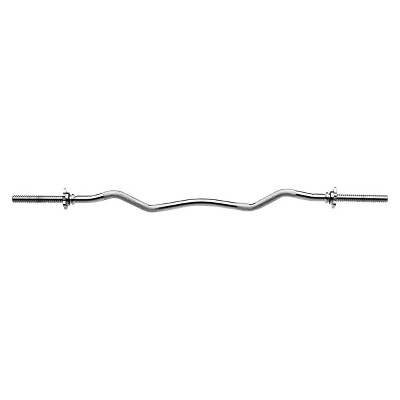 Photo 1 of Marcy Threaded Chrome Steel Curl Bar with Collars for All Standard Plates Free Weightlifting Accessory for Home Gym TCB-48R