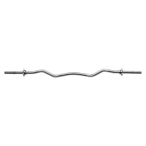 48 inch Powergainz Standard Olympic Super Curl Barbell Curl Bar Threaded Curl Bar 