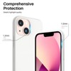 BONGEEK Compatible with iPhone 13 Mini Case, Slim Liquid Silicone 3 Layers Full Covered Soft Gel Rubber with Microfiber Case Cover 5.4 inch-White - 4 of 4